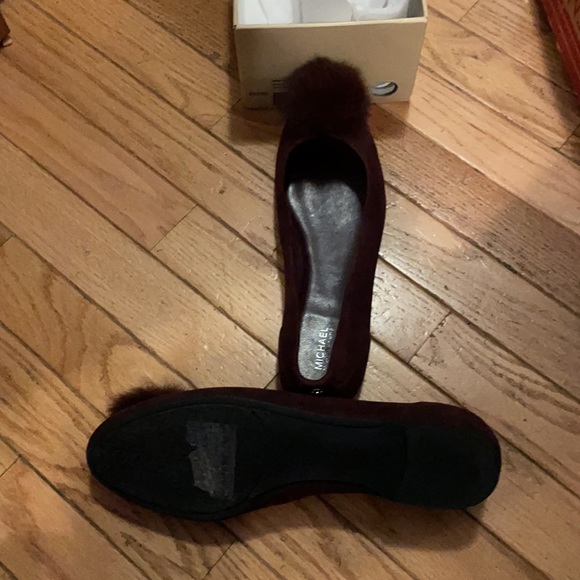 MICHAEL Michael Kors in box sz9 Remi Ballet Suede Fur DAMSON 40F7REFP1S like new - Picture 10 of 12